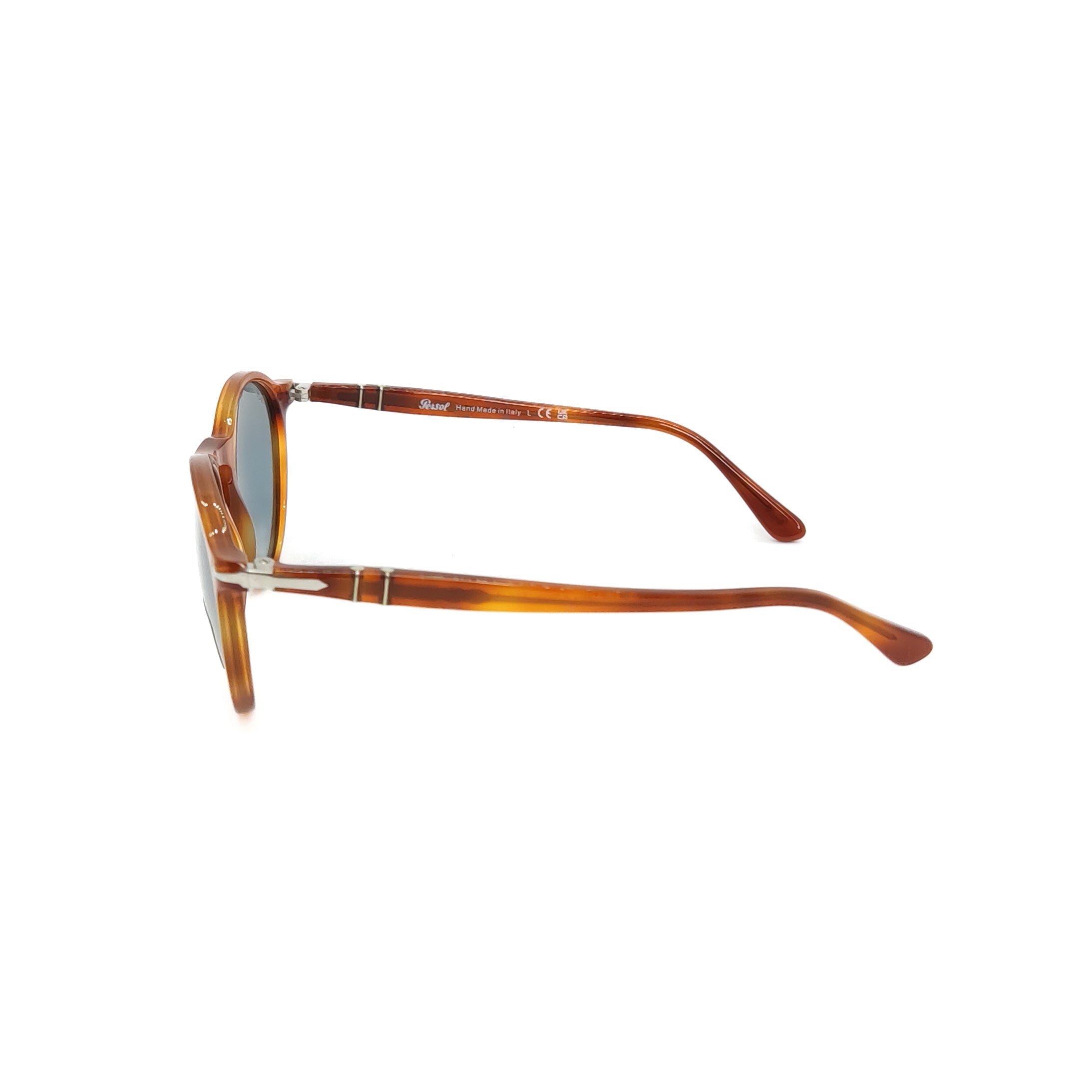 Persol 714 Folding Sun Havana with Polarized Gradient Blue